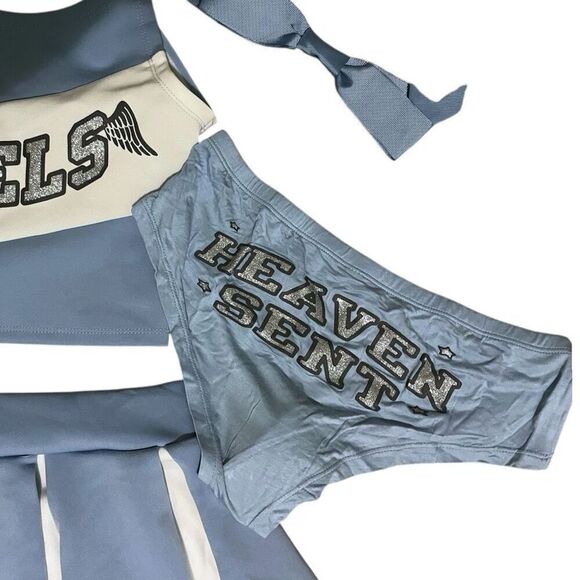 NWT Dolls Kill Heavens Cheerleader Costume Angels Cheer Halloween Juniors Med - Picture 3 of 4